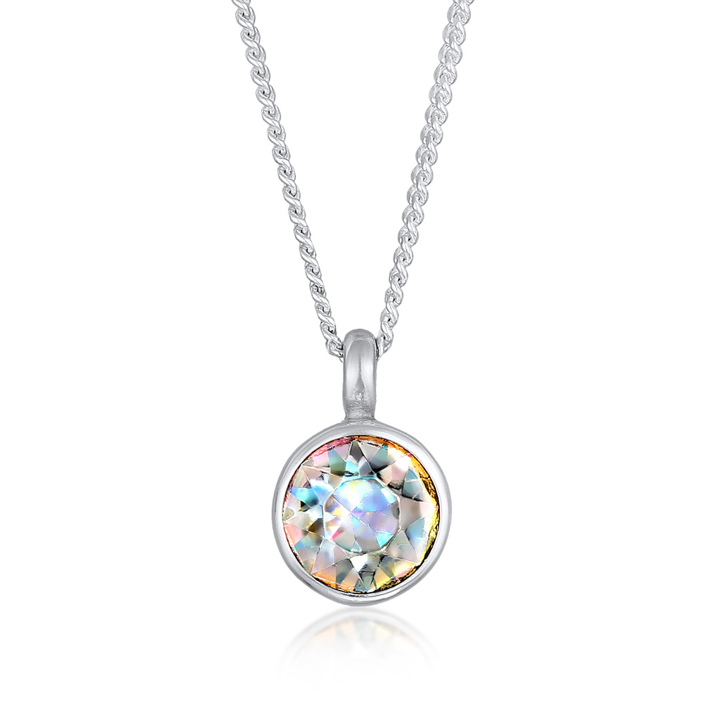 Elli Elli Collier Enfants pendentif solitaire avec cristal en argent sterling 925 collier
