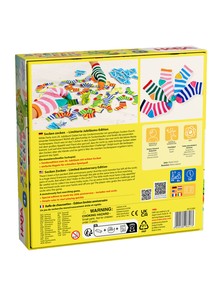Haba Spiel Socken Zocken Limitierte Jubiläums-Edition in bunt günstig kaufen onesize