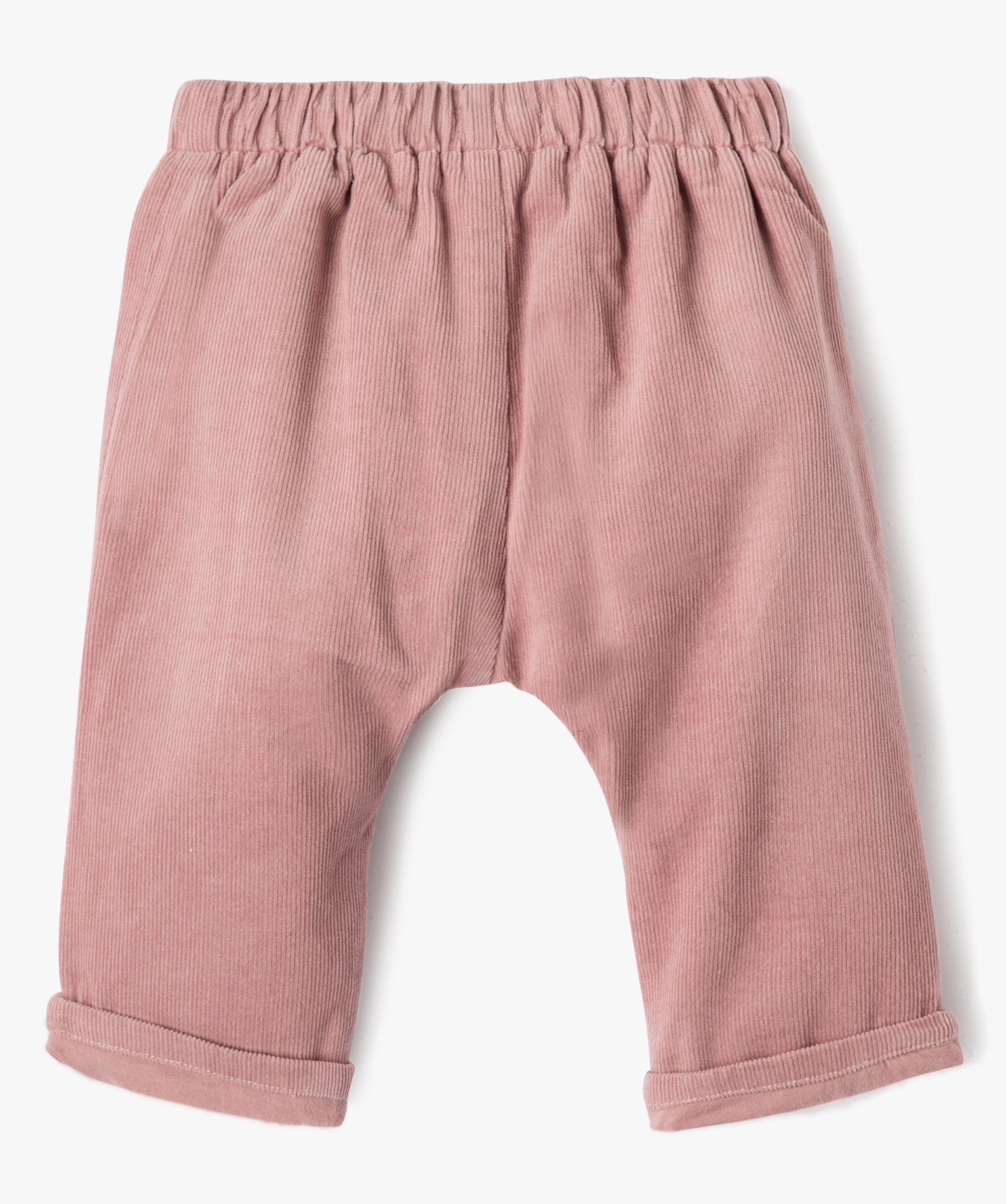 Pantalon ample en velours fines ctes bébé - LuluCastagnette rose | GEMO