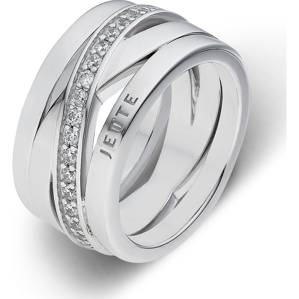 Jette Bague pour femme 925 Argent rhodié argent Bague