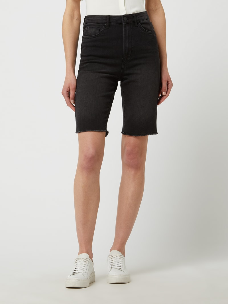 Jeansshorts mit Stretch-Anteil Modell 'Loa' in schwarz