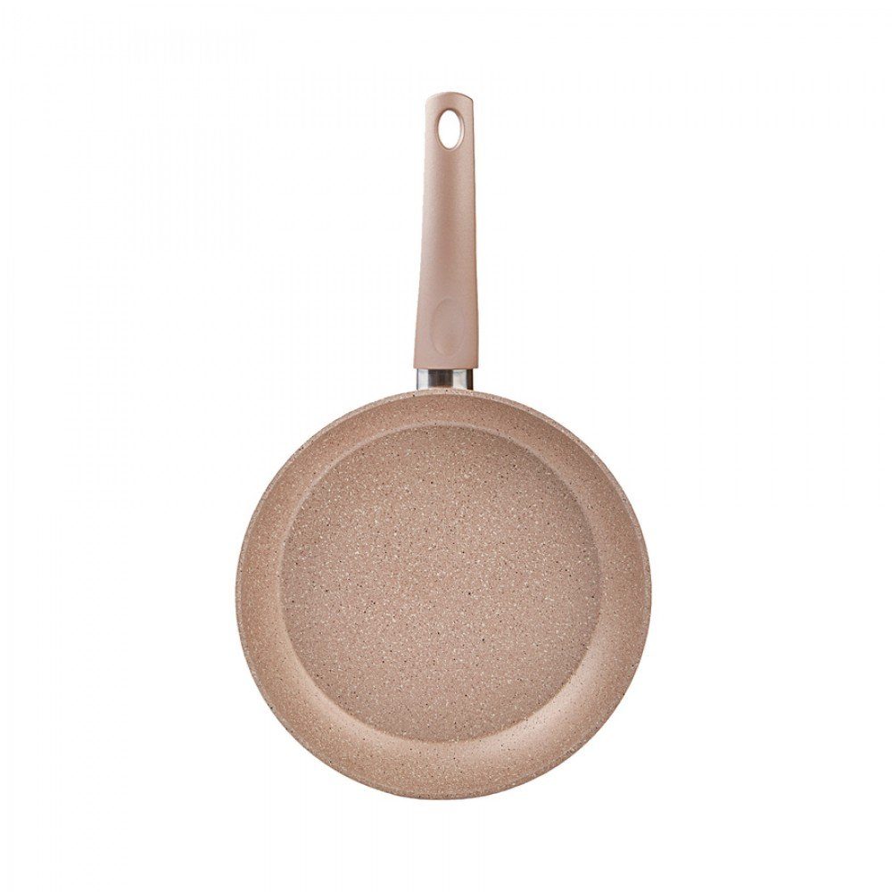 KRC Topf-Set Karaca Biogranit Antik Rose 7-Teiliges Kochgeschirr-Set Kochgeschirr-Set, Antihaftbeschichtung, Topf Pfannenset mit Glasdeckeln, Spulmaschinengeeignet, Granit