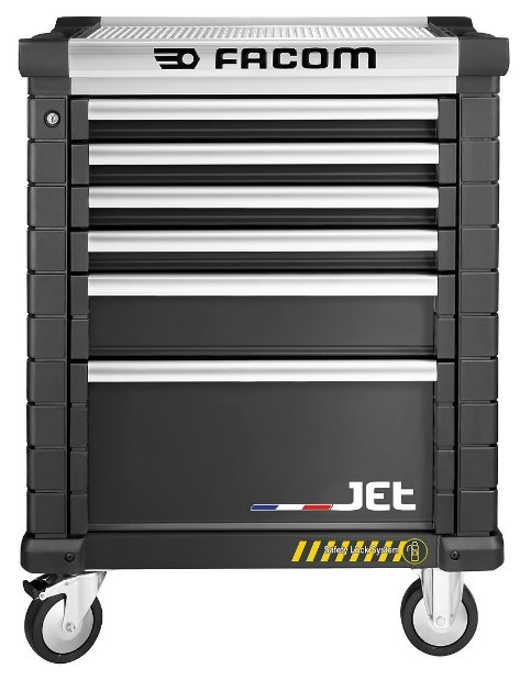 Cărucior scule Facom JET.6NM3AS Jet 6 sertare m3 blocare de siguranță neagră
