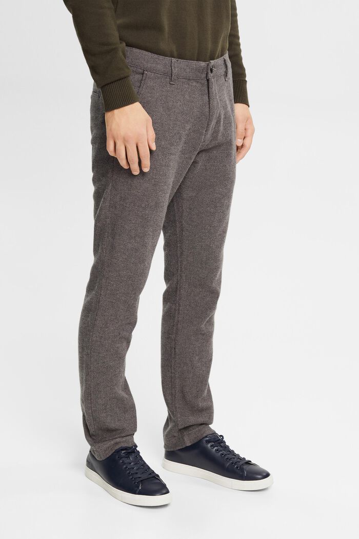 Fischgrat-Hose Slim Fit