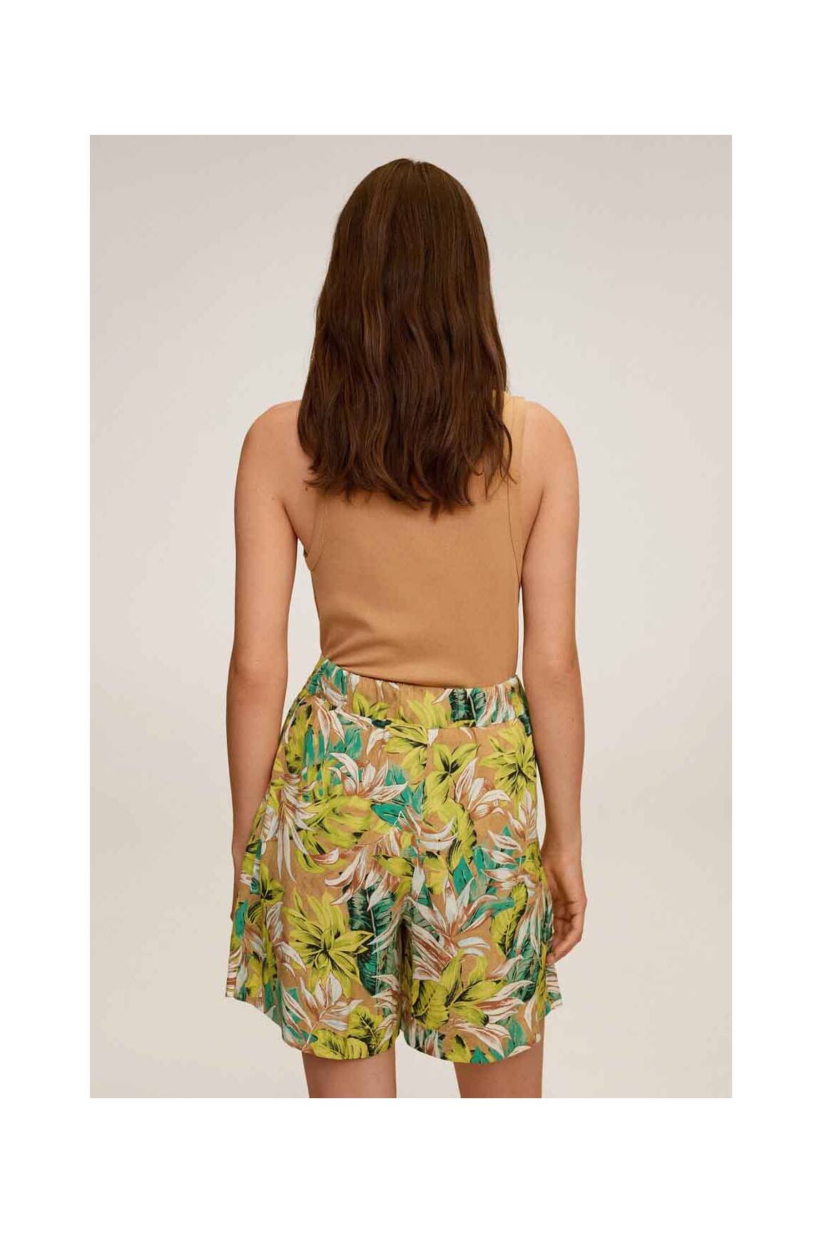 Mango Shorts 1 Femme couleur jaune