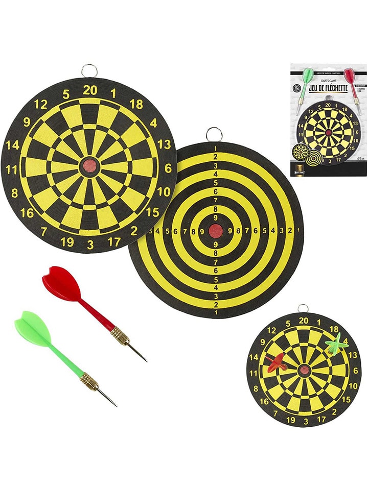 The Concept Factory 2er-Set: Dartspiele in Gelb/ Schwarz - Ø 15 cm günstig kaufen onesize