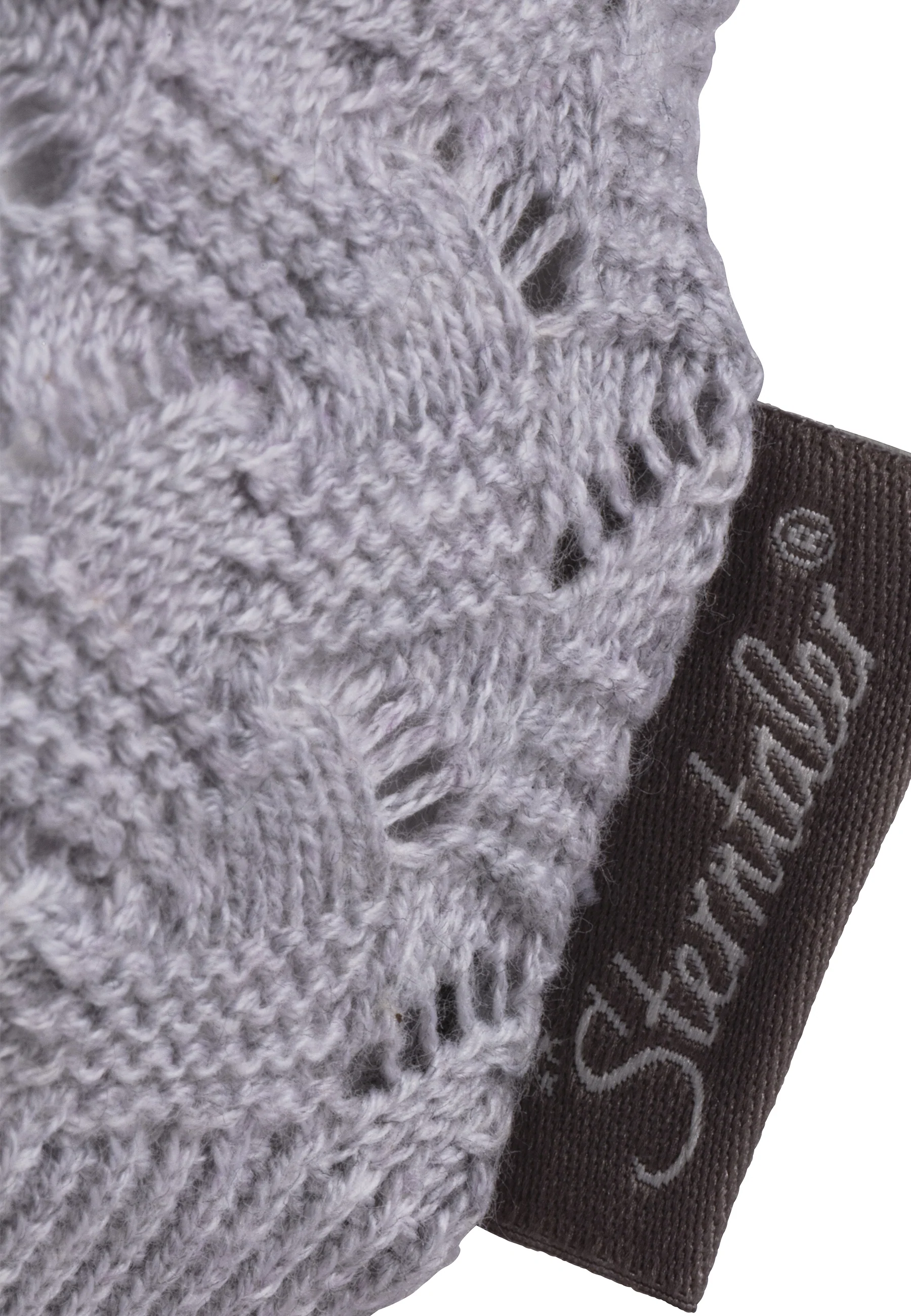 Strickmütze GOTS mit eingestricktem Lochmuster