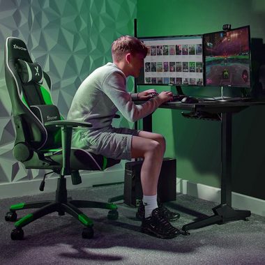 X Rocker Gaming-Stuhl Agility Compact eSports Gaming Bürodrehstuhl für Kinder & Teenager