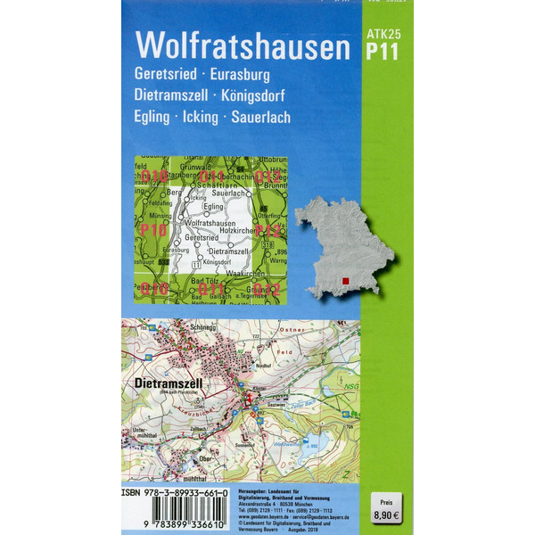 Wolfratshausen 1 : 25.000 - Wanderkarte