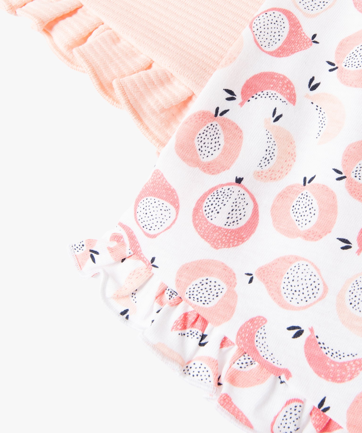 Short en coton avec volants bébé fille (lot de 2) rose | GEMO