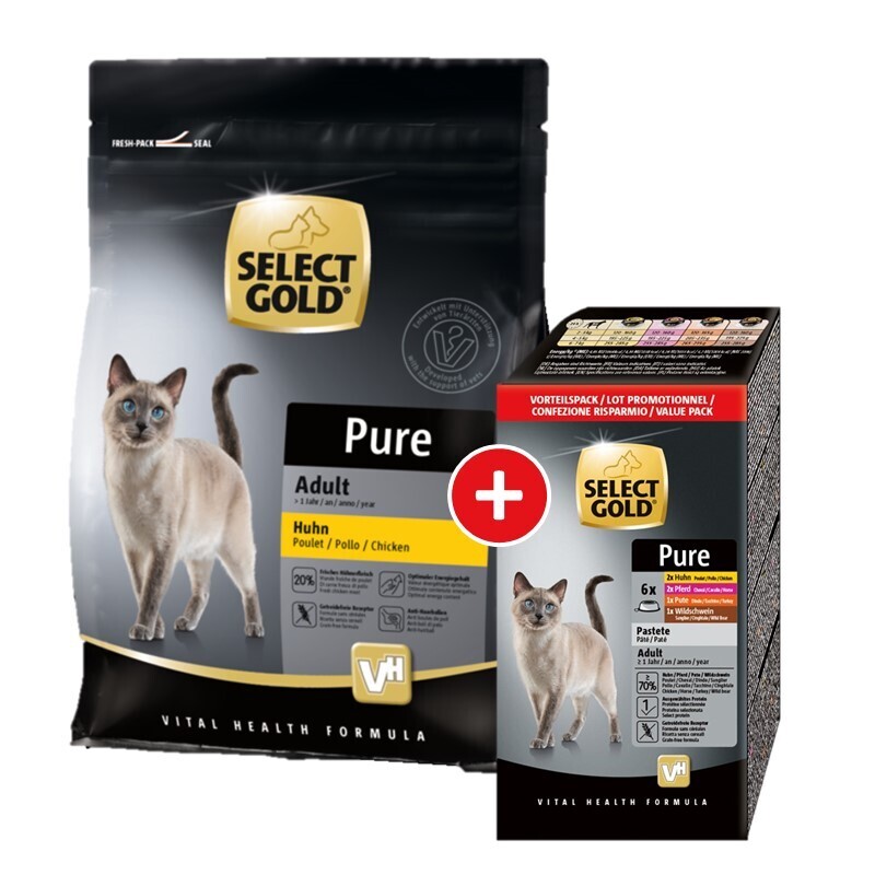 SELECT GOLD Nassfutter SELECT GOLD PURE Adult Mischfütterung-Set 2tlg.