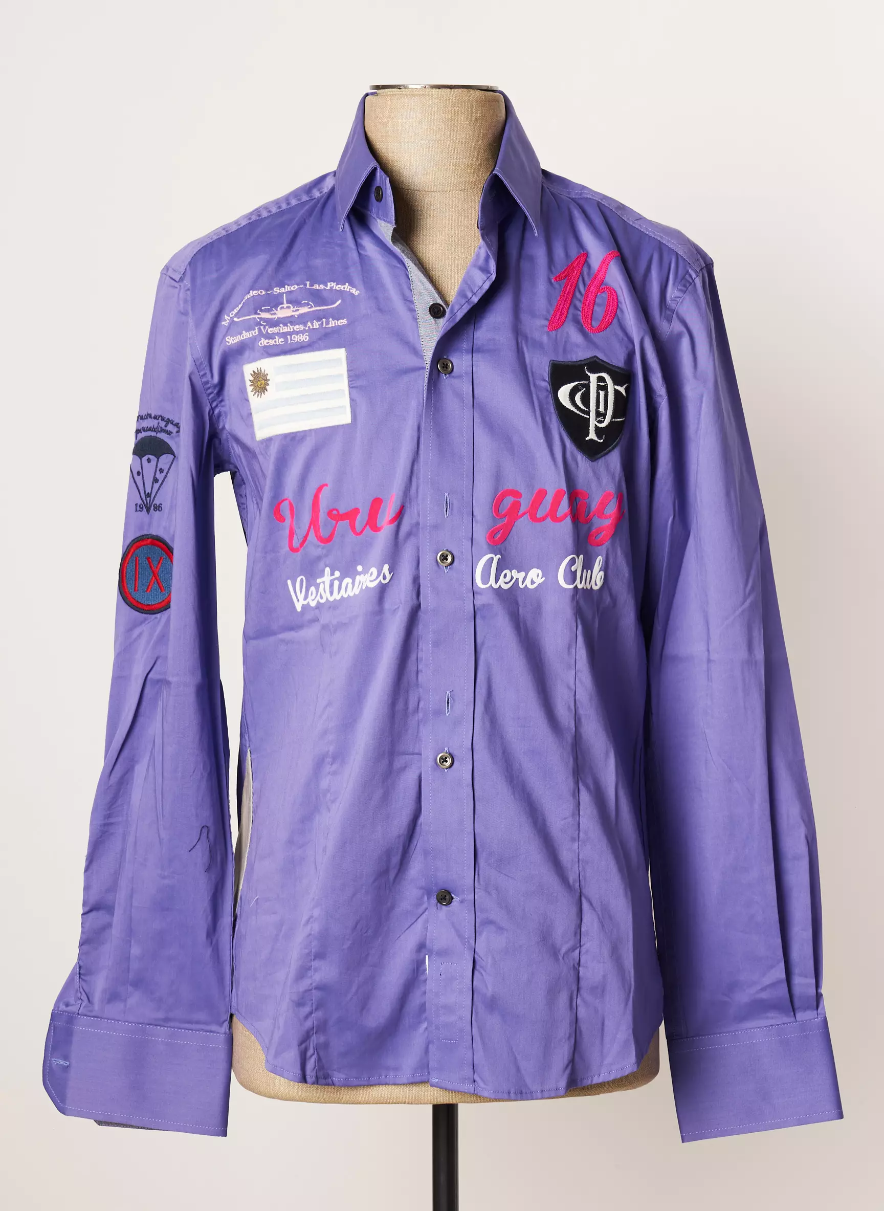 Vestiaires Principaute Cannoise Manches Longues Homme couleur violet