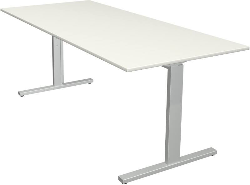 Kerkmann 11020710 Schreibtisch Form 2 Rechteckig Silber 1800 x 800 x 820 mm