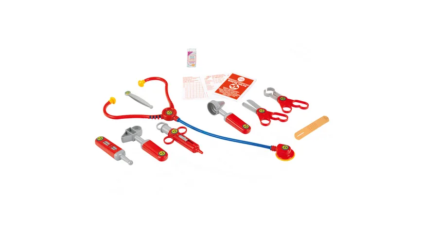 Theo Klein 4383 Arztkoffer | 14-teiliger Doktorkoffer mit Stethoskop, Thermometer, Spritze und praktischem Tragegriff