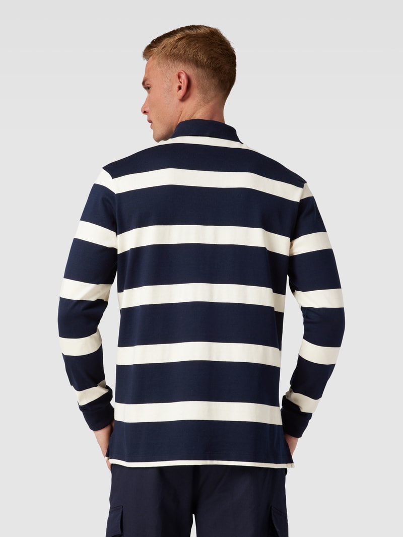 Poloshirt mit Blockstreifen in weiß