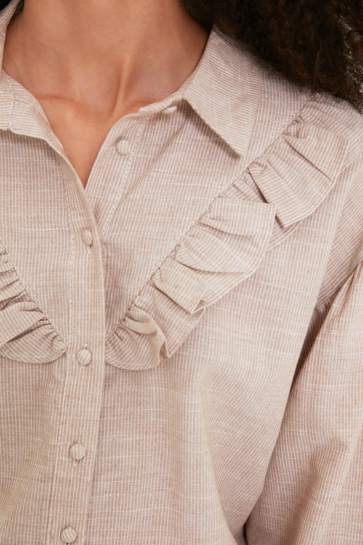 Trendyol Collection  Hemd - Beige - Regular Fit