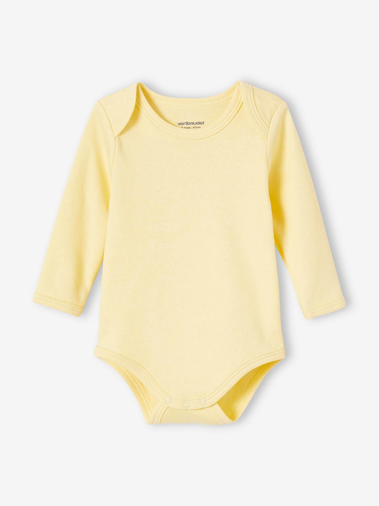 Lot de 5 bodies manches longues bébé emmanchure US lot rose grisé