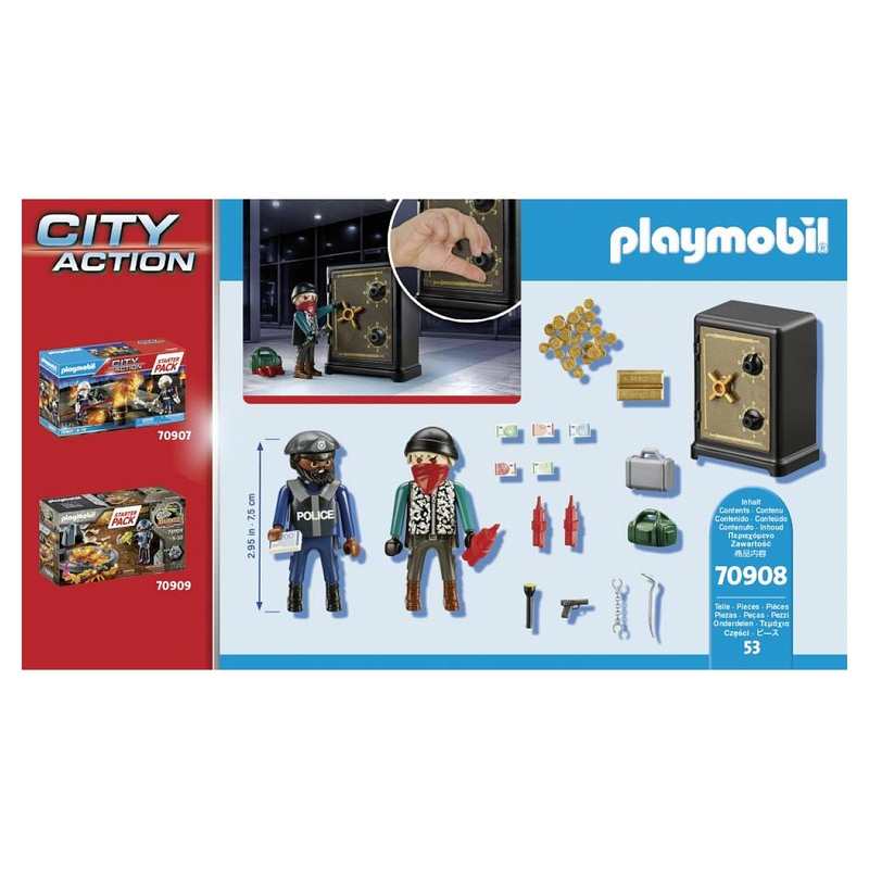 70908 Policier avec cambrioleur Playmobil City Action