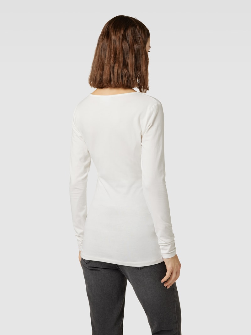 Umstands-T-Shirt mit V-Ausschnitt Modell 'Emma' im 2er-Pack in schwarz