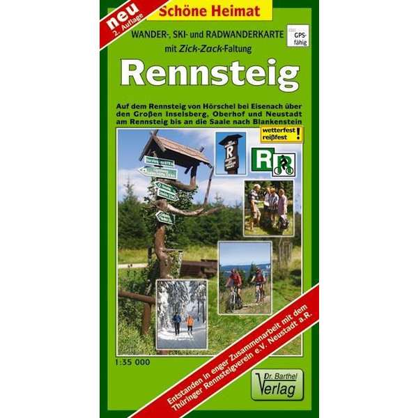 Rennsteig 1 : 35 000. Rad- und Wanderatlas - Wanderkarte