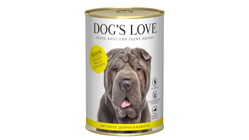DOG'S LOVE Hundenassfutter Adult Huhn 400 g