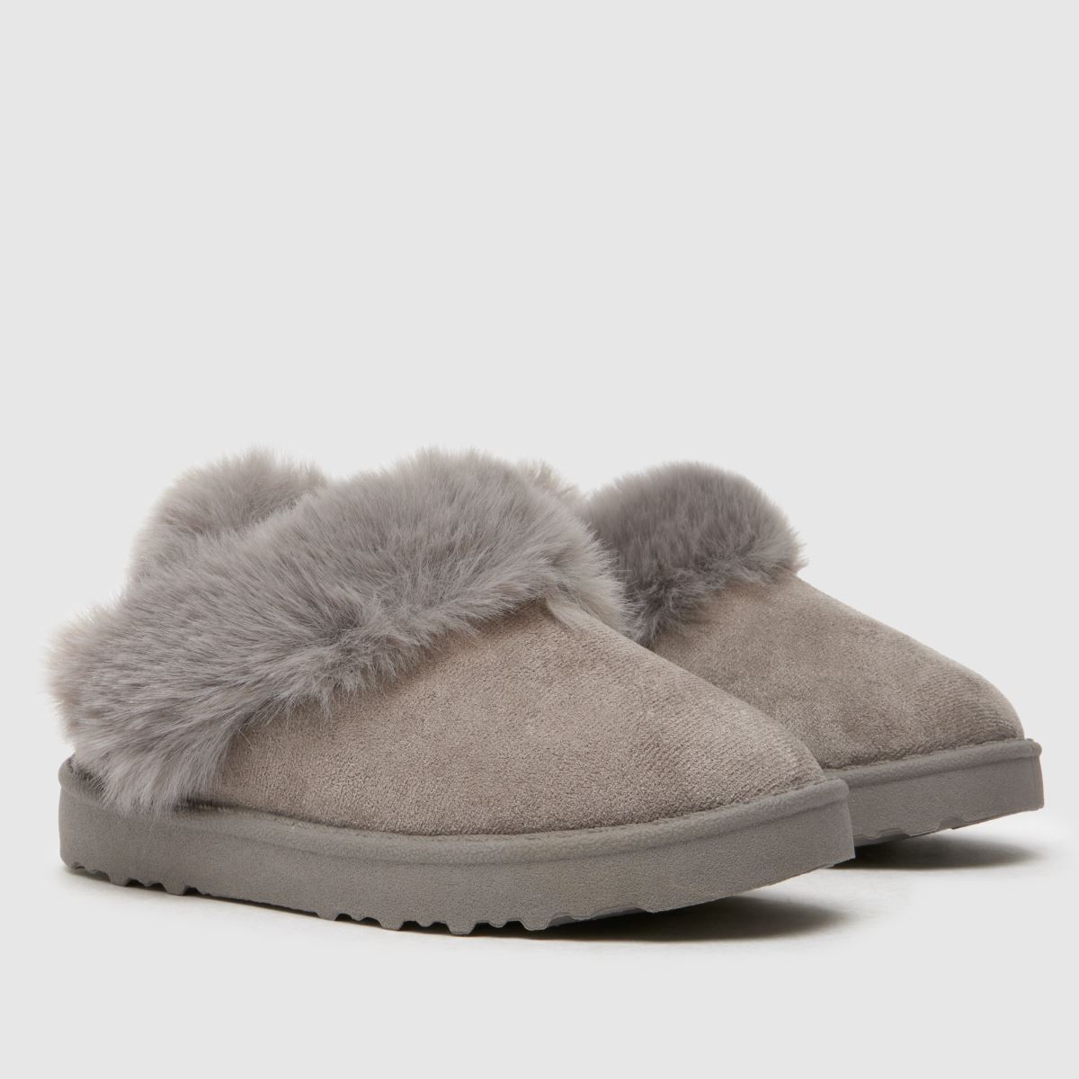 schuh grå Haven päls flicktofflor