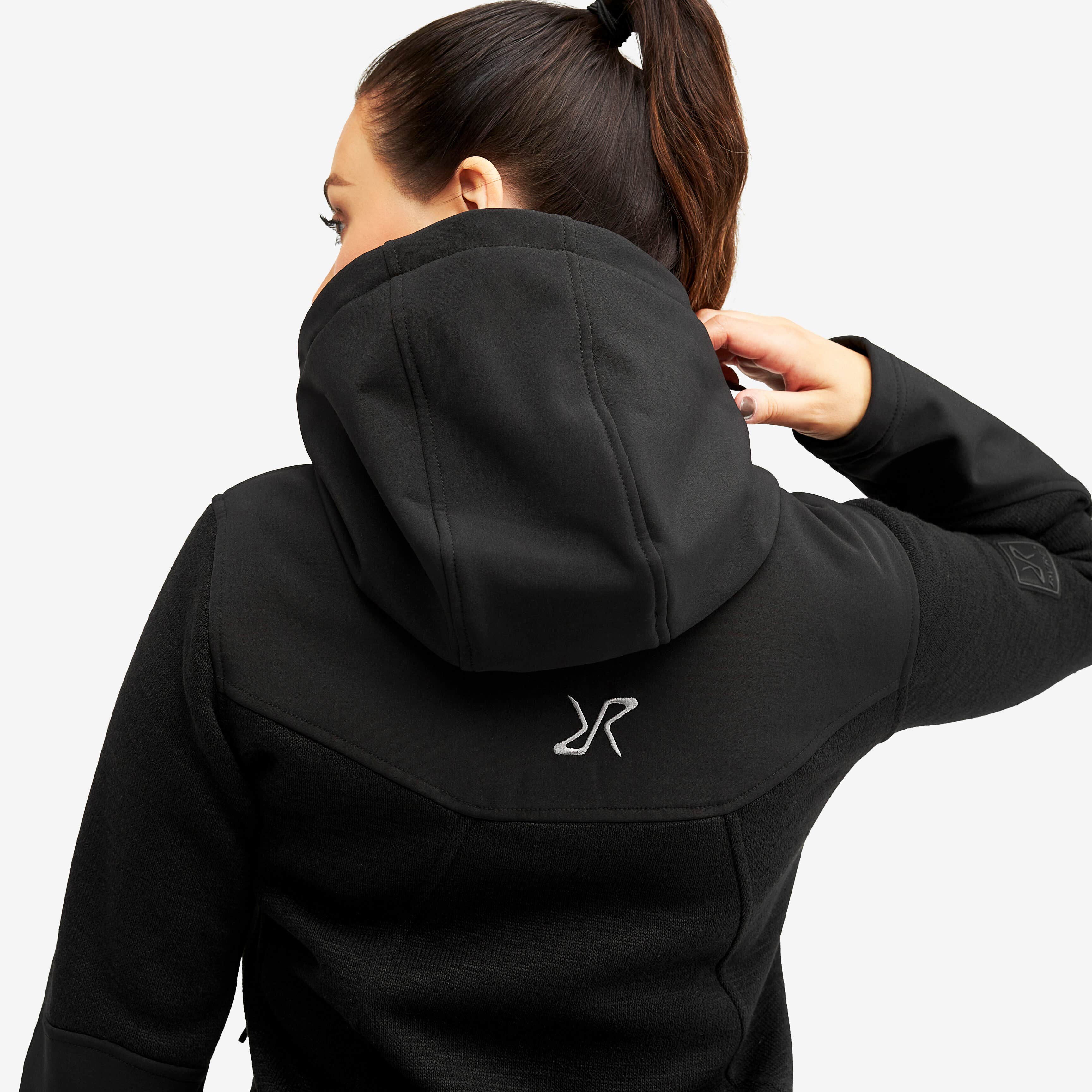 Wander Pro Wool Hoodie Femme Charcoal Black