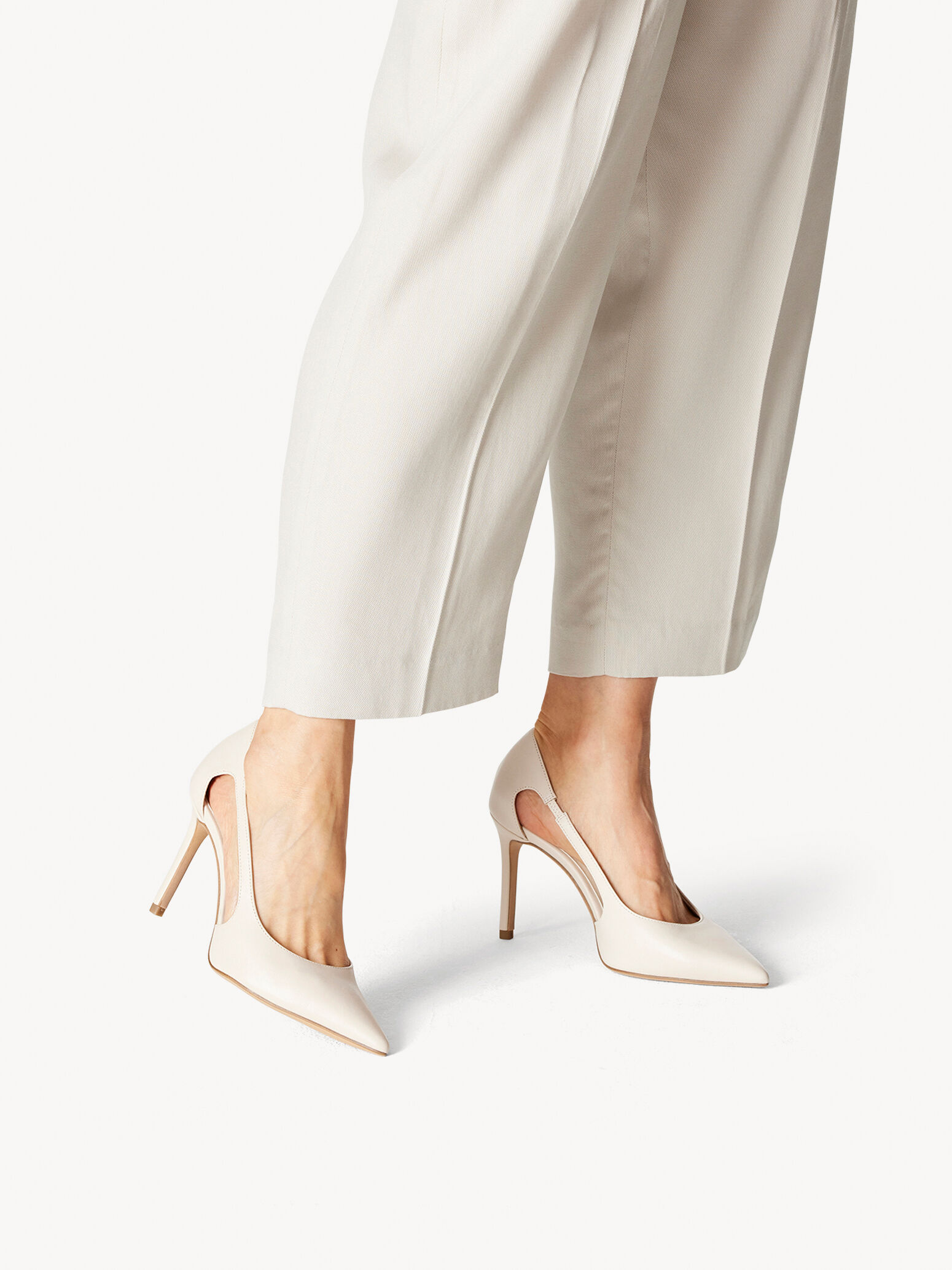 Escarpin en cuir - beige