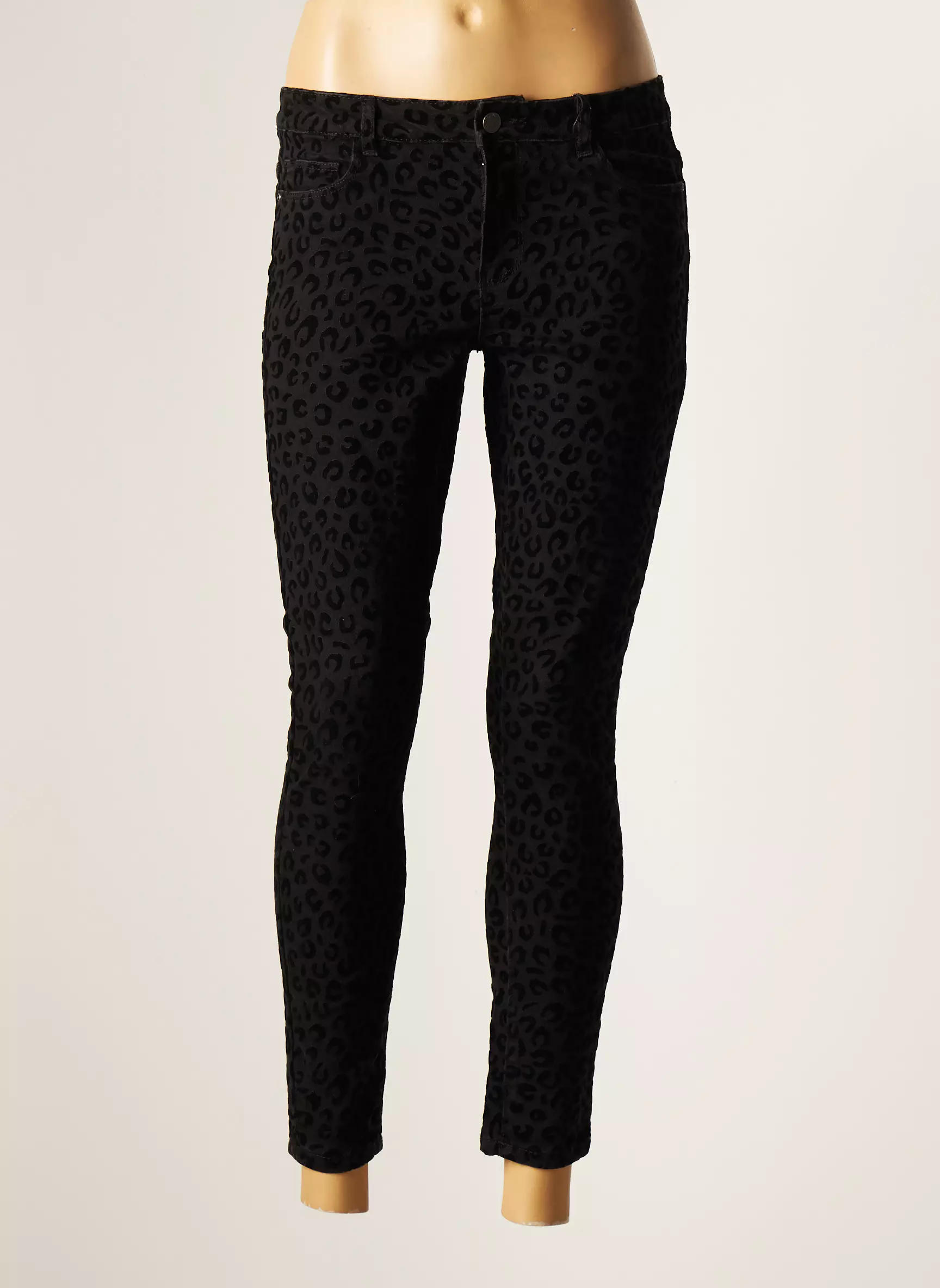 Only Pantalons Slim Femme couleur noir