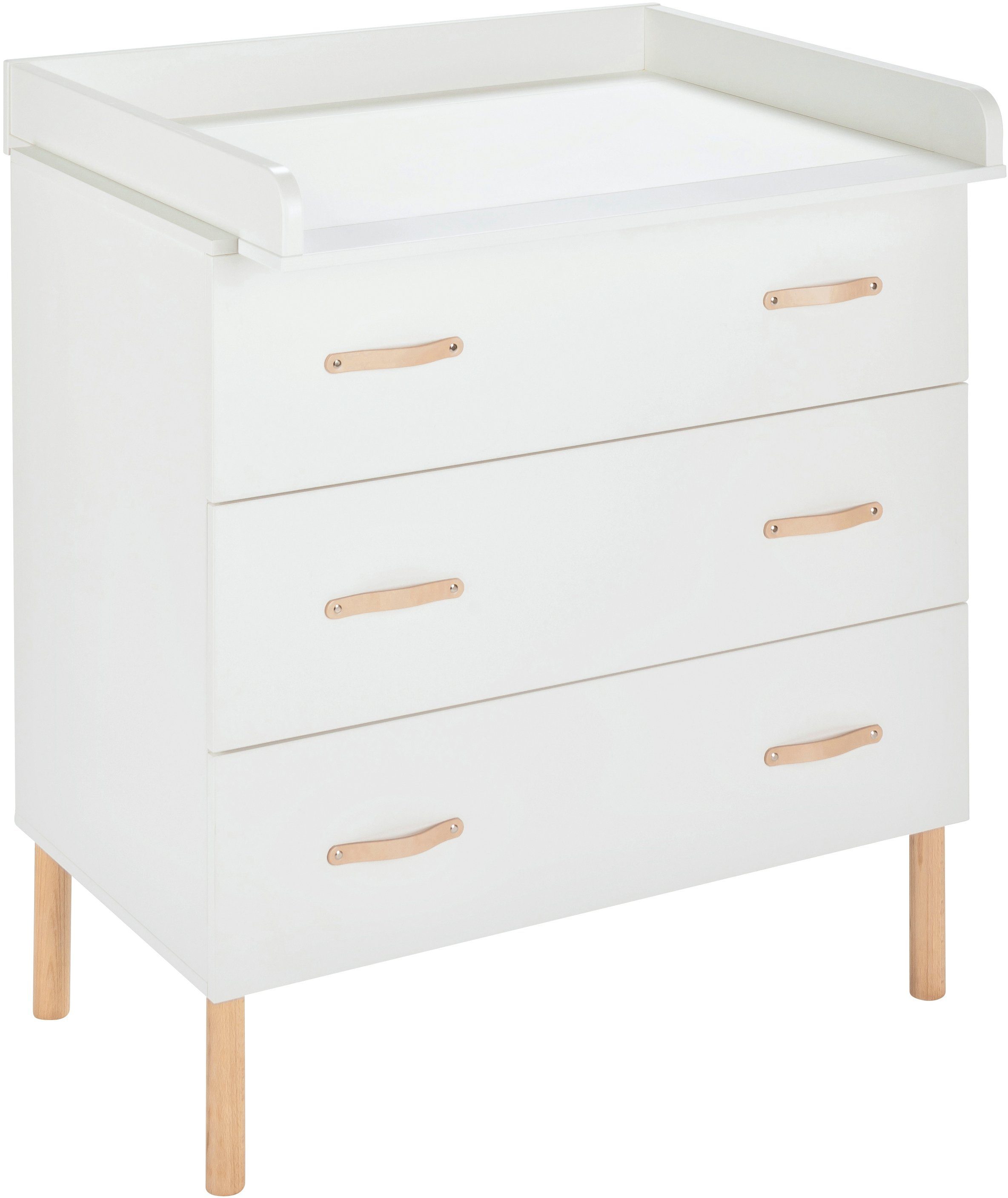 Schardt Babyzimmer-Komplettset Camiel White, (Set, 3-St., Kinderbett, Schrank, Wickelkommode), mit Kinderbett mit Umbauseiten, 2-trg. Schrank und Wickelkommode