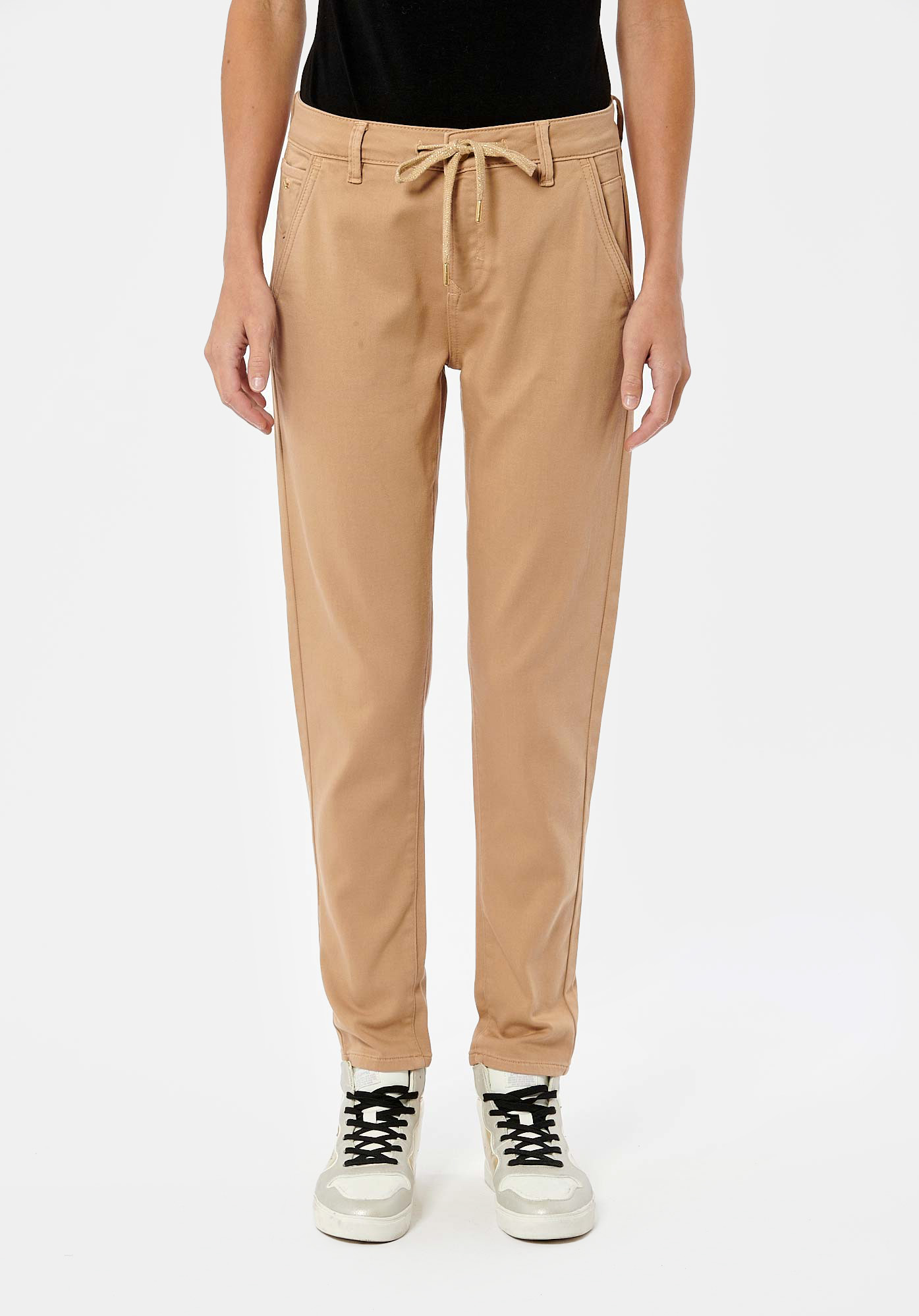 VIWIX  Jean boyslim beige femme