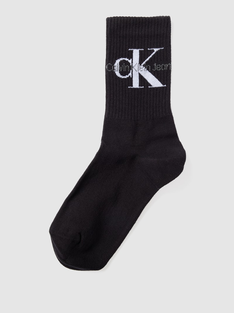 Socken in Ripp-Optik in black