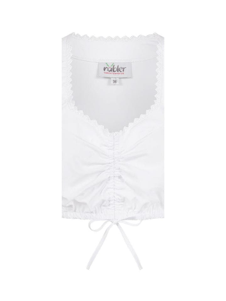 Nübler Dirndlbluse Kurzarm Wanda in Weiß günstig kaufen
