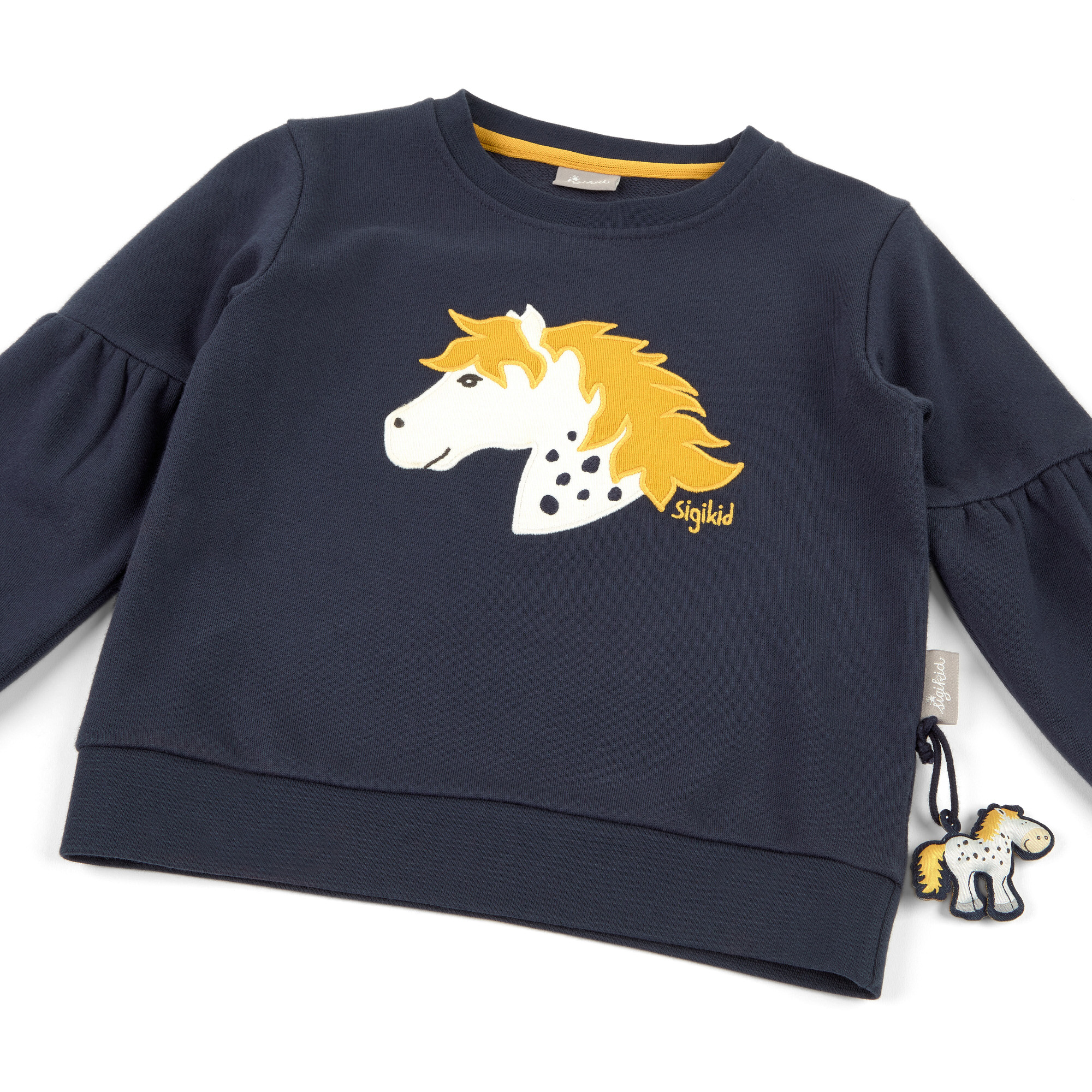 Dunkelblaues Kinder Sweatshirt Pony
