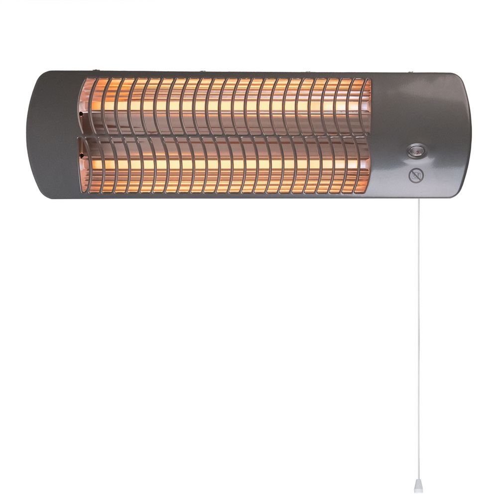 etc-shop Heizstrahler, Heizstrahler für Wandmontage mit 1200 Watt 2 Heizstufen zum-