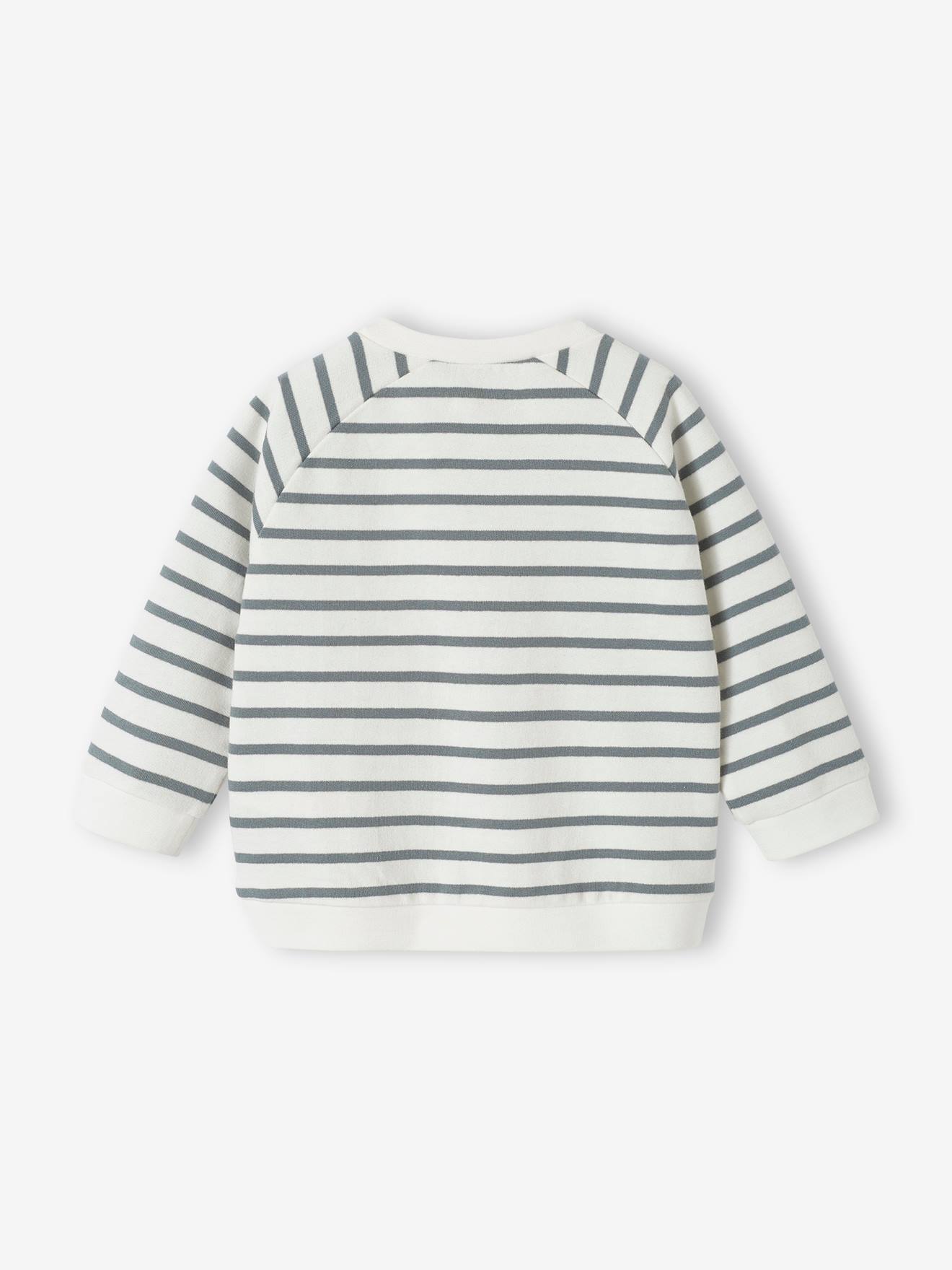 Vertbaudet Baby Sweatshirt, Streifen Oeko-Tex - grün gestreift