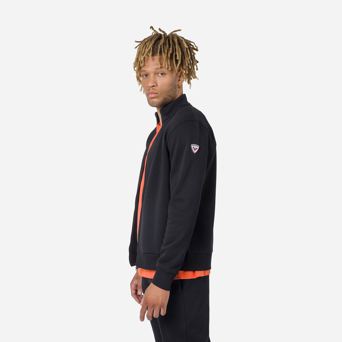 Herrensweatshirt mit Logo und durchgehendem Reißverschluss