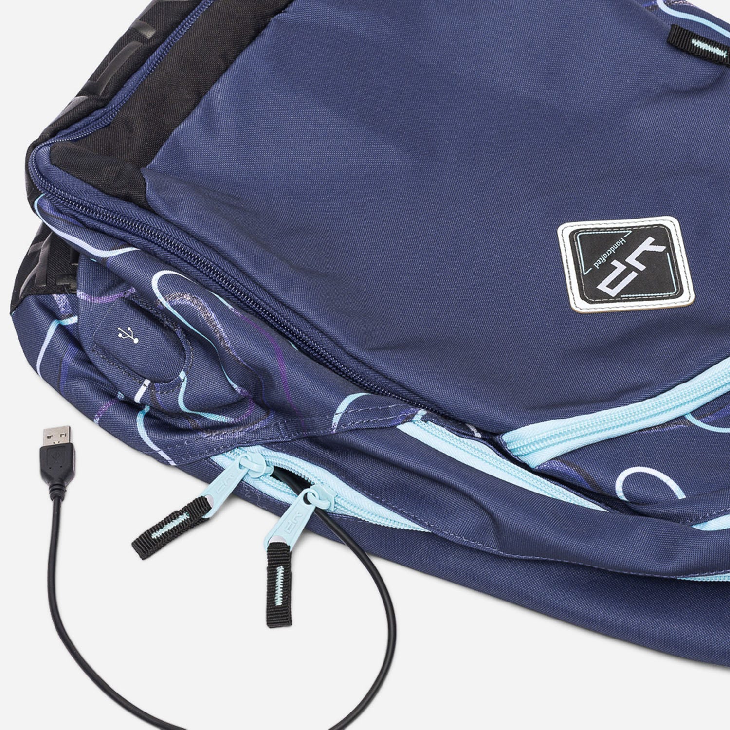 Sac à dos BODYPACK marine et vert d'eau en textile