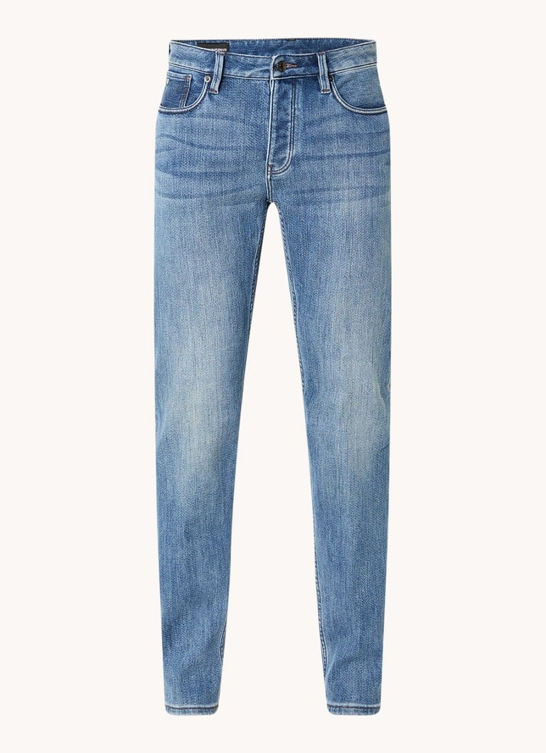 Blugi Emporio Armani slim fit, spălare medie