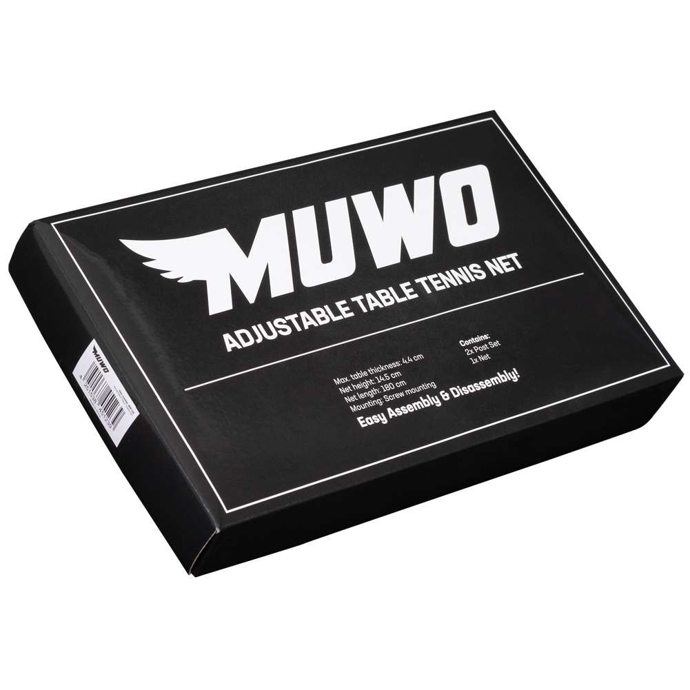 MUWO verstellbares Tischtennisnetz und Pfosten Set