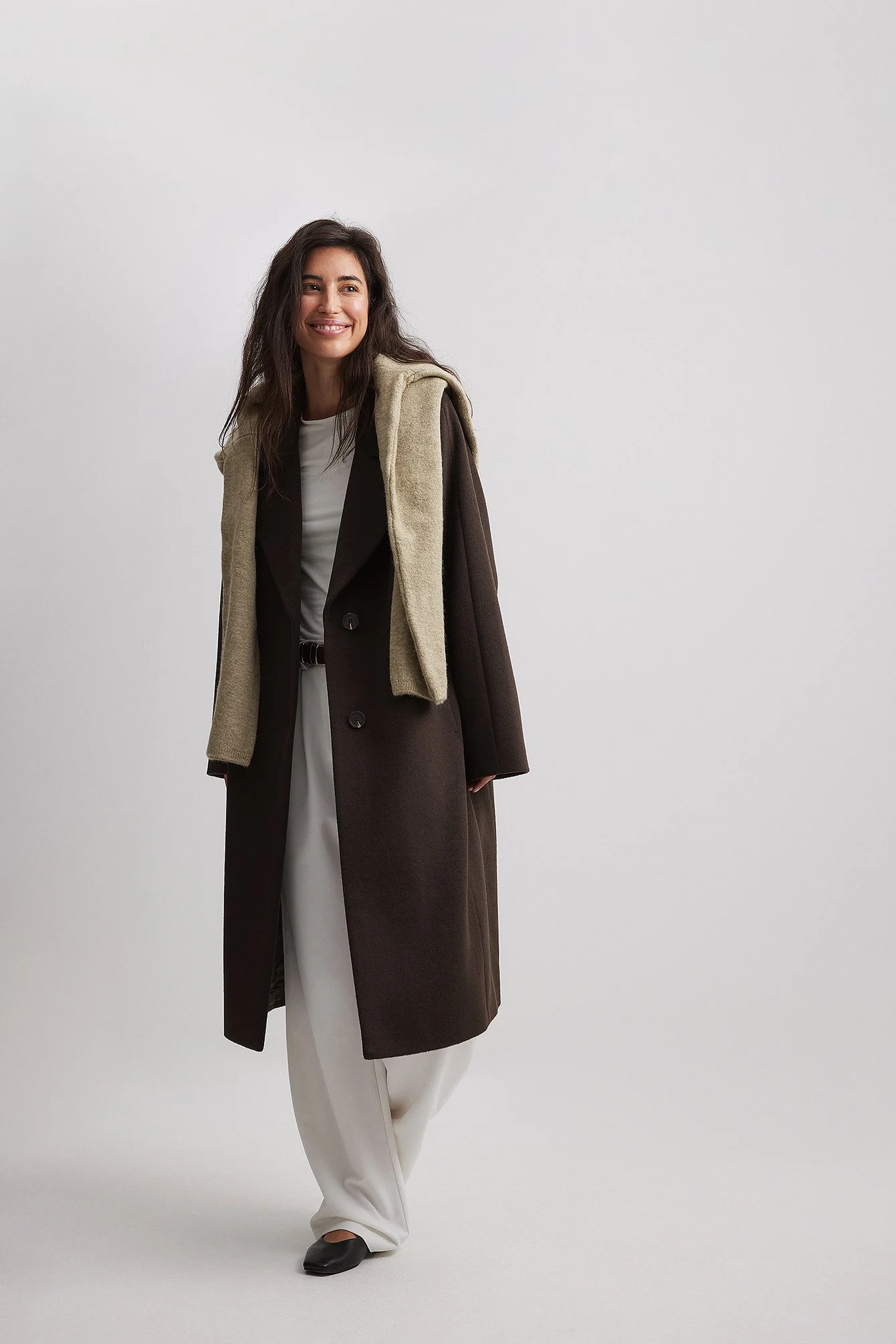 Oversize Mantel aus Wollmischung