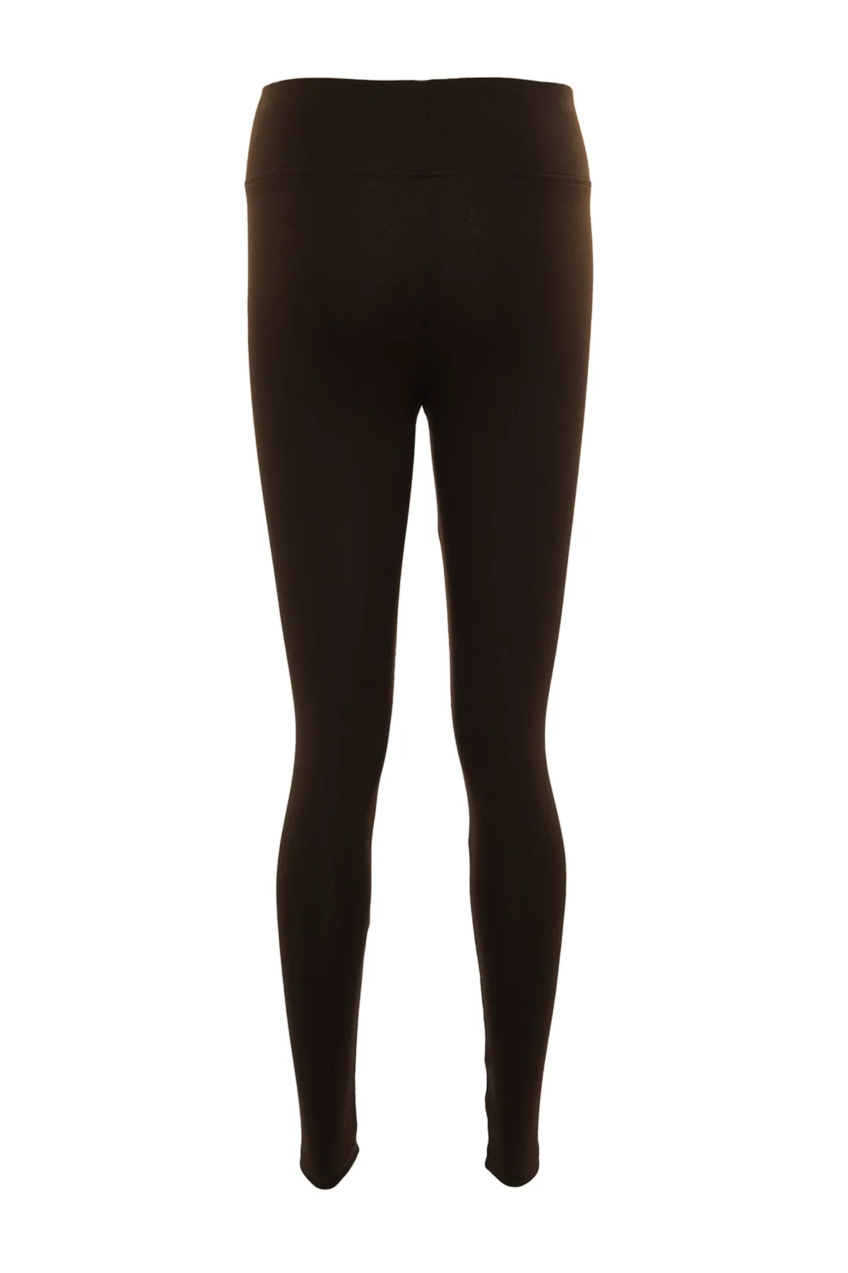 Trendyol Collection  Braune Recovery-Leggings aus Strick mit hoher Taille und elastischem Bund TWOAW20TA0087
