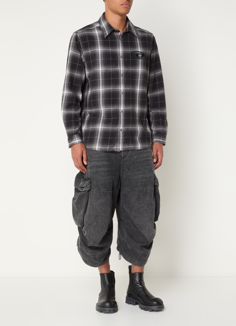 Camicia a quadri Diesel dal taglio classico con logo ricamato.