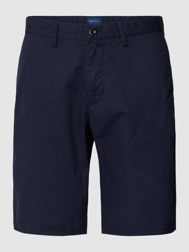 Relaxed Fit Chino-Shorts mit Eingrifftaschen Modell 'SUMMER' in marineblau