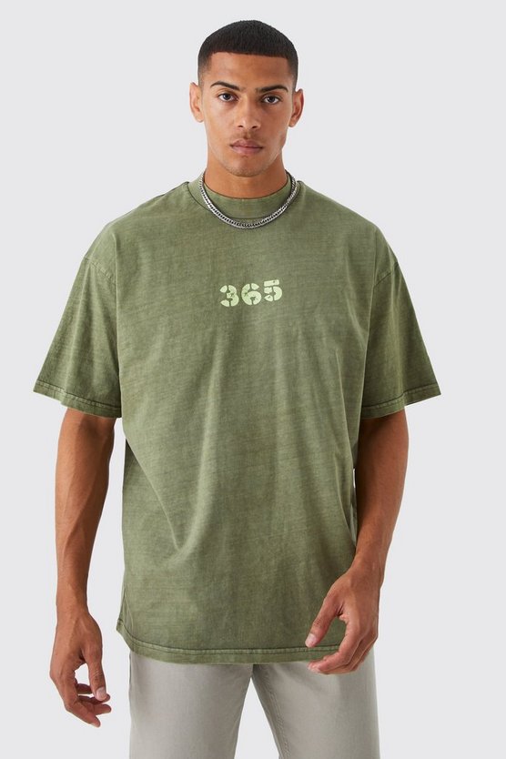 Oversize T-Shirt mit gewebtem Aufnäher