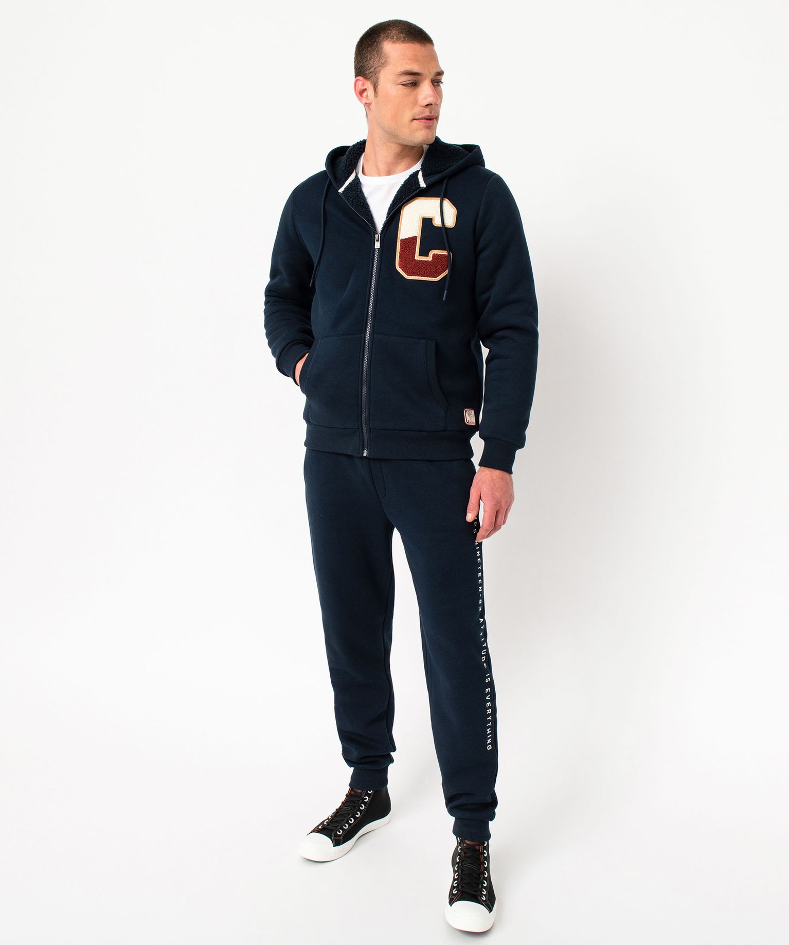 Pantalon de jogging en molleton douillet homme - Camps United bleu fonce | GEMO