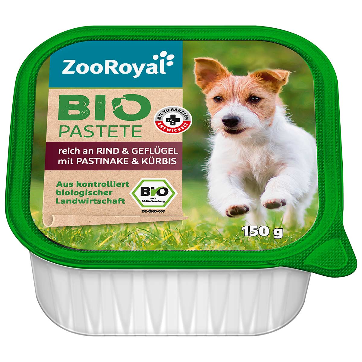 ZooRoyal Bio Pastete Rind & Geflügel mit Pastinake & Kürbis