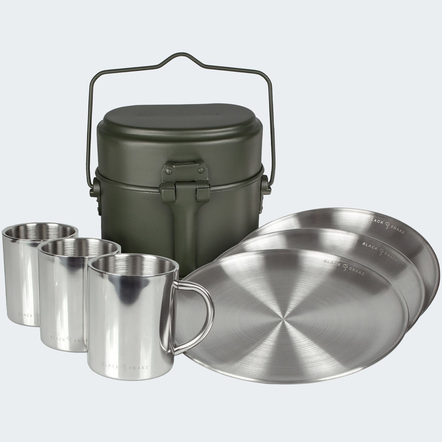 Black Snake 7-teiliges Campingkochgeschirr Set