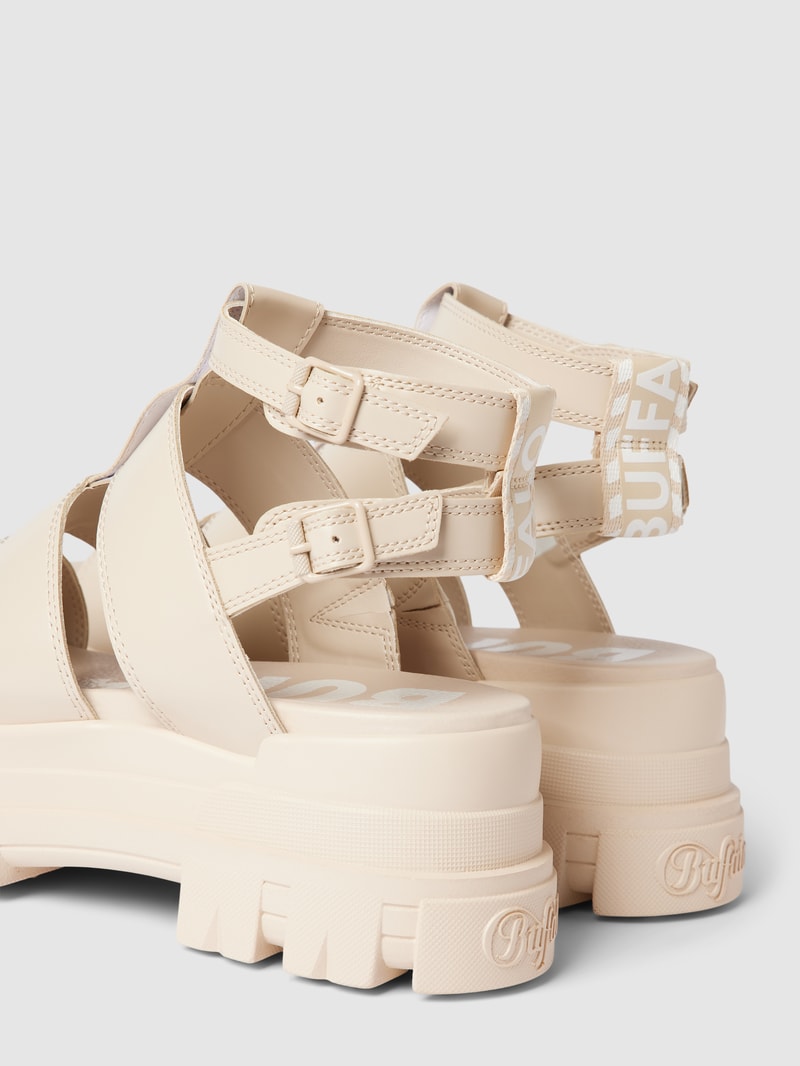 Sandalen mit Label-Details Modell 'ASPHA' in beige