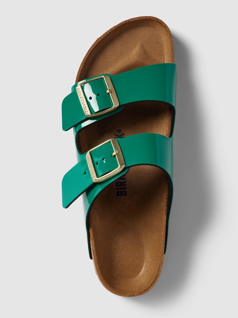 Slides aus echtem Leder Modell 'Arizona' in grün